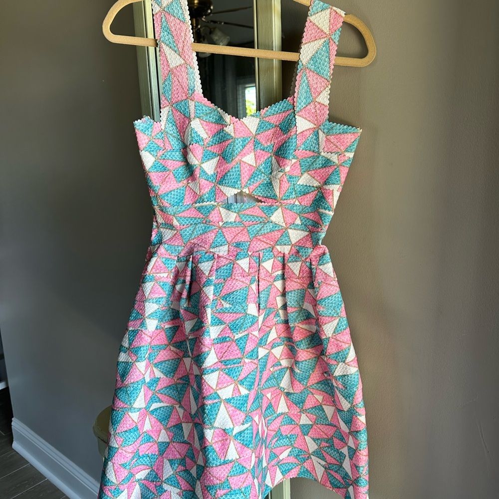 Colorful Geometric Pattern Dress